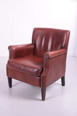 Vintage Sheep Leather Armchair-EZZ-943671