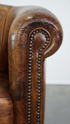 Vintage Sheep Leather Club Chair-HPP-2039536