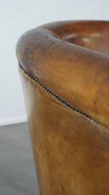 Vintage Sheep Leather Club Chair-HPP-2039536