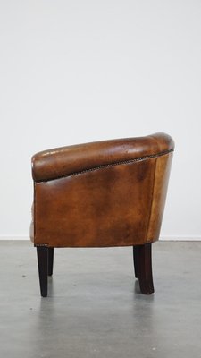 Vintage Sheep Leather Club Chair-HPP-2039536