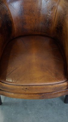 Vintage Sheep Leather Club Chair-HPP-2039536