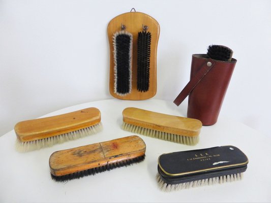 Vintage Shoe Brushes, 1960s, Set of 9-KNM-948683