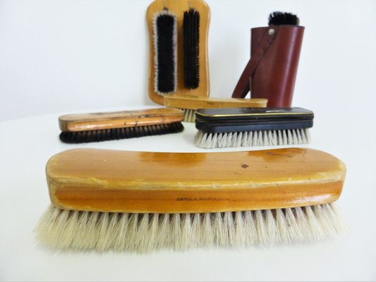 Vintage Shoe Brushes, 1960s, Set of 9-KNM-948683