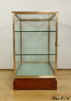 Vintage Showcase in Glass and Brass, 1950s-RVK-2032291