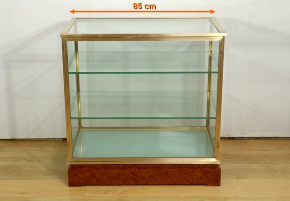 Vintage Showcase in Glass and Brass, 1950s-RVK-2032291