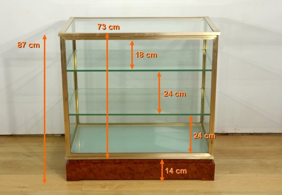 Vintage Showcase in Glass and Brass, 1950s-RVK-2032291