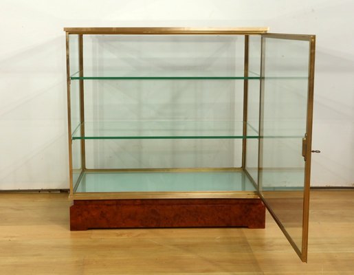 Vintage Showcase in Glass and Brass, 1950s-RVK-2032291