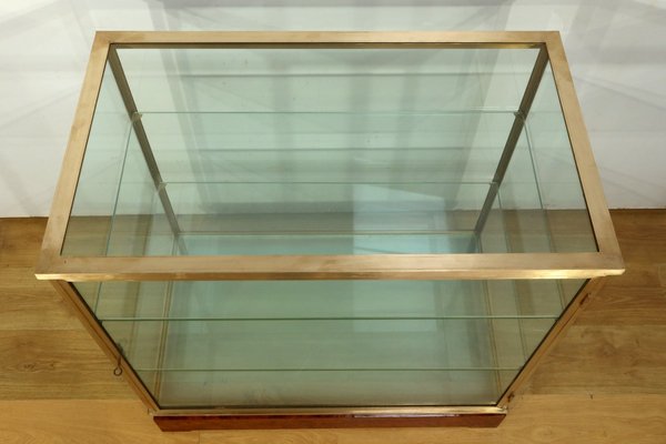 Vintage Showcase in Glass and Brass, 1950s-RVK-2032291