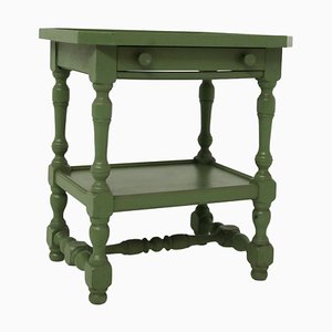 Vintage Side Table in Green Lacquered Wood-RCE-1214717