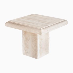 Vintage Side Table in Travertine Marble, 1980s-ZFJ-2032112