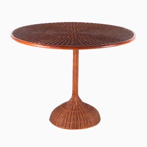 Vintage Side Table in Wicker-DSC-2018084