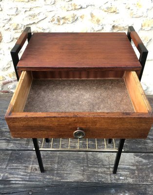 Vintage Side Table with Drawer, 1950s-OJT-1805188