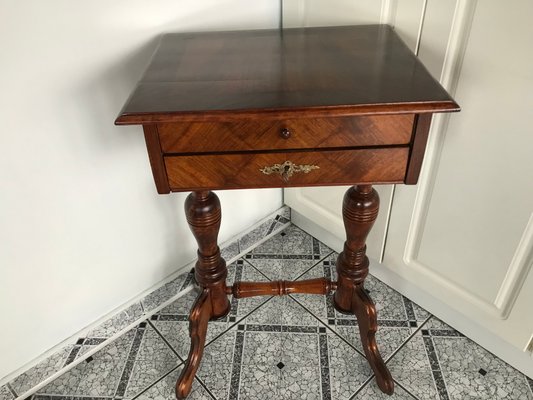 Vintage Side Table with Drawers, 1900s-WQQ-1170169