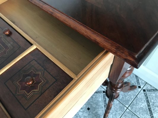 Vintage Side Table with Drawers, 1900s-WQQ-1170169