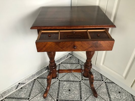 Vintage Side Table with Drawers, 1900s-WQQ-1170169