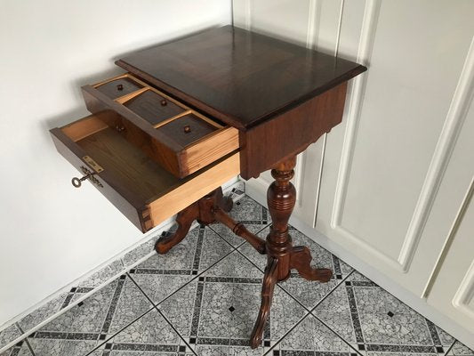 Vintage Side Table with Drawers, 1900s-WQQ-1170169