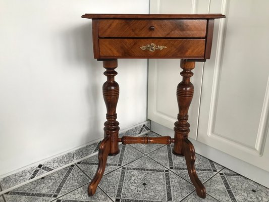 Vintage Side Table with Drawers, 1900s-WQQ-1170169