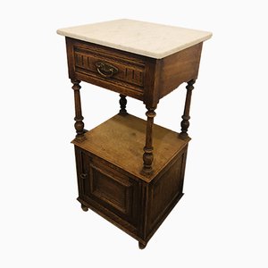 Vintage Side Table with Marble Top-RZY-946535