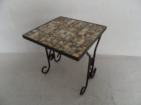 Vintage Side Table with Tiles, 1960s-PNJ-2020468