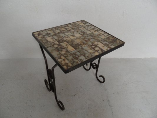 Vintage Side Table with Tiles, 1960s-PNJ-2020468