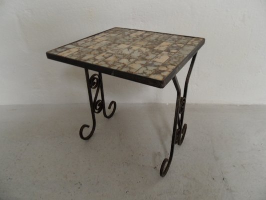 Vintage Side Table with Tiles, 1960s-PNJ-2020468