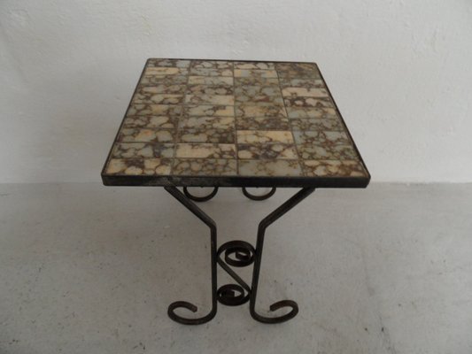 Vintage Side Table with Tiles, 1960s-PNJ-2020468