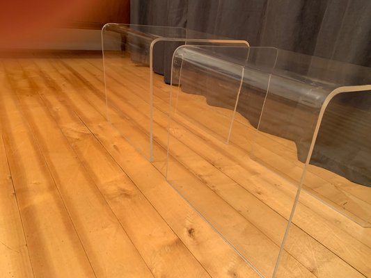 Vintage Side Tables in Acrylic, 1970s, Set of 2-RTR-1417380