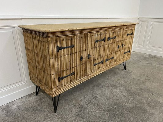 Vintage Sideboard attributed to Adrien Audoux & Frida Minet, 1960s-PB-1803092