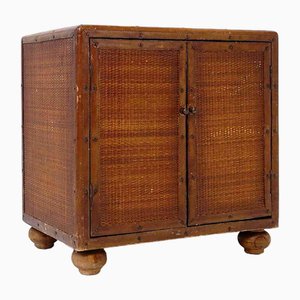 Vintage Sideboard in Rattan and Leather-NYF-2018999