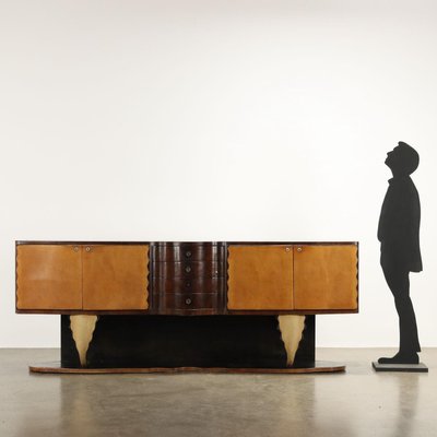 Vintage Sideboard in Walnut and Maple Veneer, 1940s-VMM-2023929