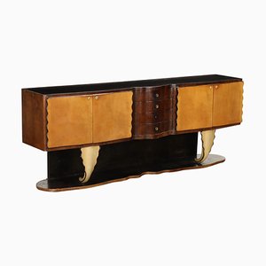 Vintage Sideboard in Walnut and Maple Veneer, 1940s-VMM-2023929