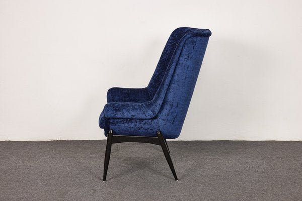 Vintage Silk Velvet Armchair-Club Chair by Júlia Gaubek, Hungary, 1976-XCG-1781322