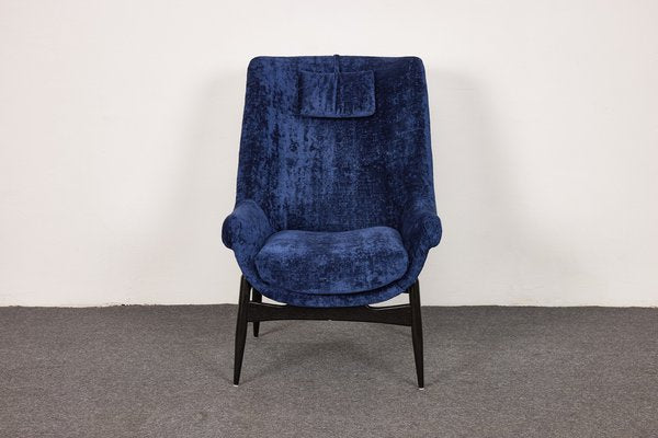 Vintage Silk Velvet Armchair-Club Chair by Júlia Gaubek, Hungary, 1976-XCG-1781322