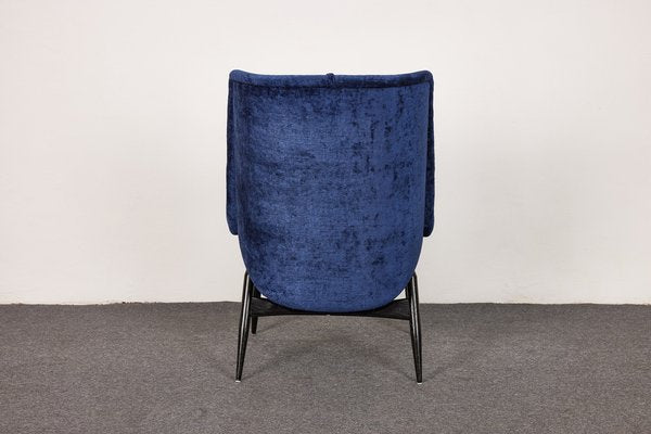 Vintage Silk Velvet Armchair-Club Chair by Júlia Gaubek, Hungary, 1976-XCG-1781322