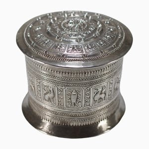 Vintage Silver Betel Box, 1890s-OWS-1817125