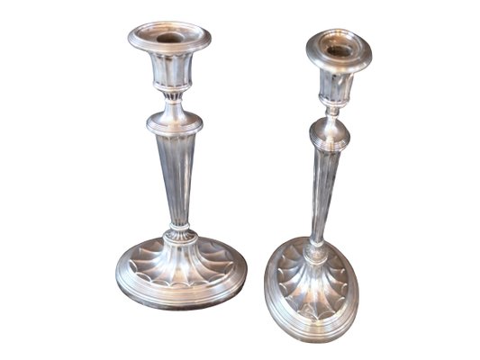 Vintage Silver Candlesticks, Set of 2-CXC-1229061