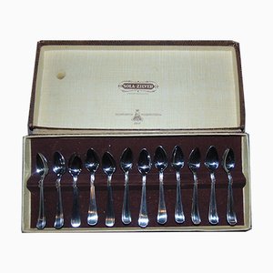 Vintage Silver Caviar Spoons from Sola, Set of 12-CAQ-560141