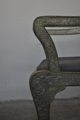 Vintage Silver Foil Armchairs, Set of 3-KNM-609067