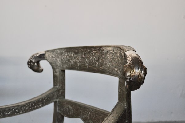 Vintage Silver Foil Armchairs, Set of 3-KNM-609067