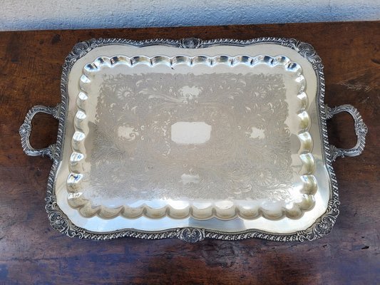 Vintage Silver Metal Tray-SYQ-2042869