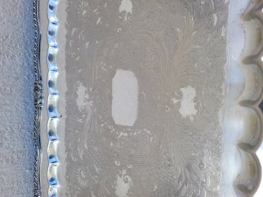 Vintage Silver Metal Tray-SYQ-2042869