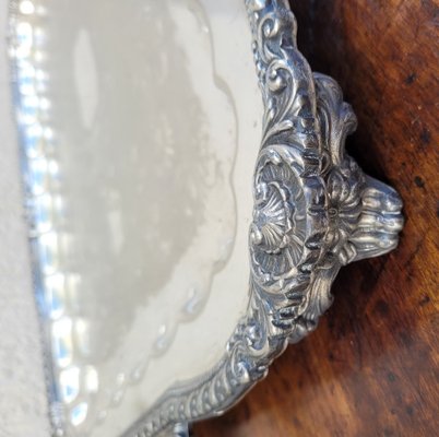 Vintage Silver Metal Tray-SYQ-2042869