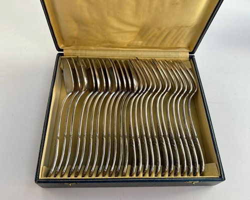 Vintage Silver Plate Utensils, France, 1950s, Set of 24-GYX-1811002