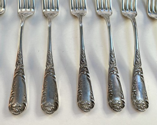 Vintage Silver Plate Utensils, France, 1950s, Set of 24-GYX-1811002