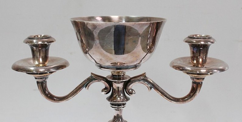 Vintage Silver-Plated Candleholders, Set of 2-RVK-716107