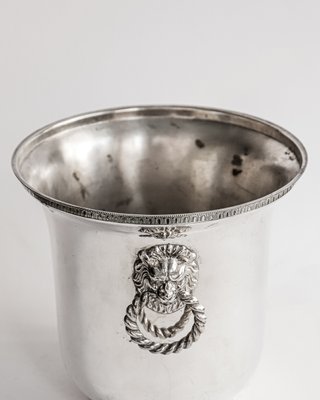 Vintage Silver Plated Lion Head Champagne Cooler and Ice Bucket, 1960s-YK-2024574