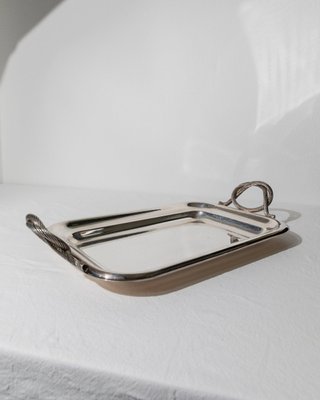 Vintage Silver-Plated Tray, Italy, 1960s-HVJ-2041680