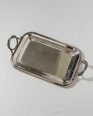 Vintage Silver-Plated Tray, Italy, 1960s-HVJ-2041680