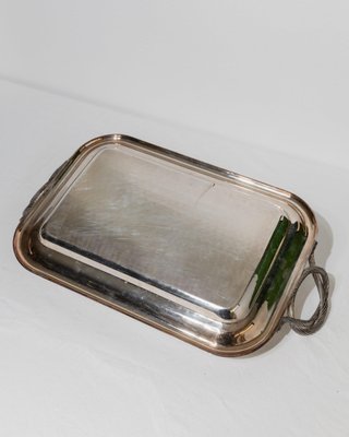 Vintage Silver-Plated Tray, Italy, 1960s-HVJ-2041680