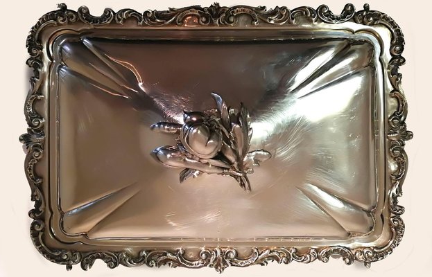 Vintage Silver Tray with Top-ZCI-752013